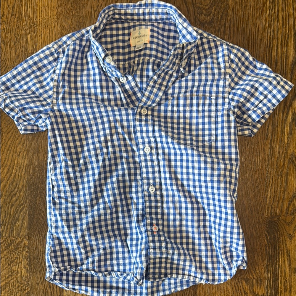 Crewcuts Blue Checkered Shirt